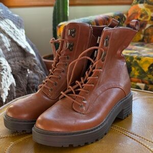 Brown Leather Ankle Boots